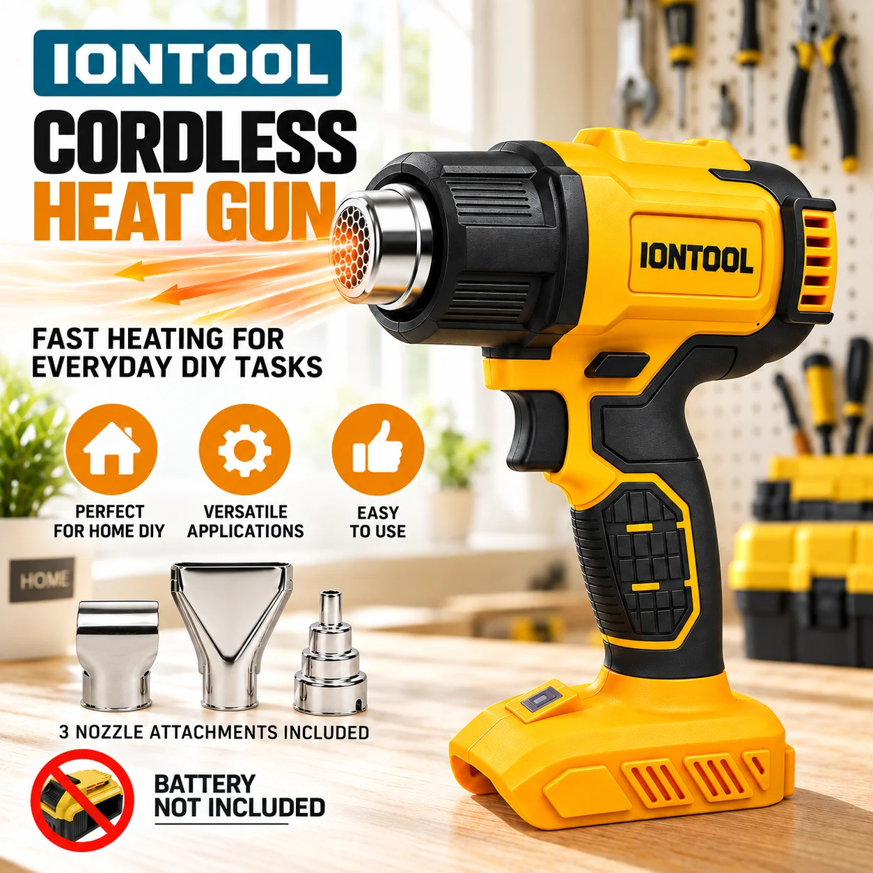 IONTOOL Gele Draadloze Heteluc - Cordless Heat Gun For Shrink Tubing recensie en prijs