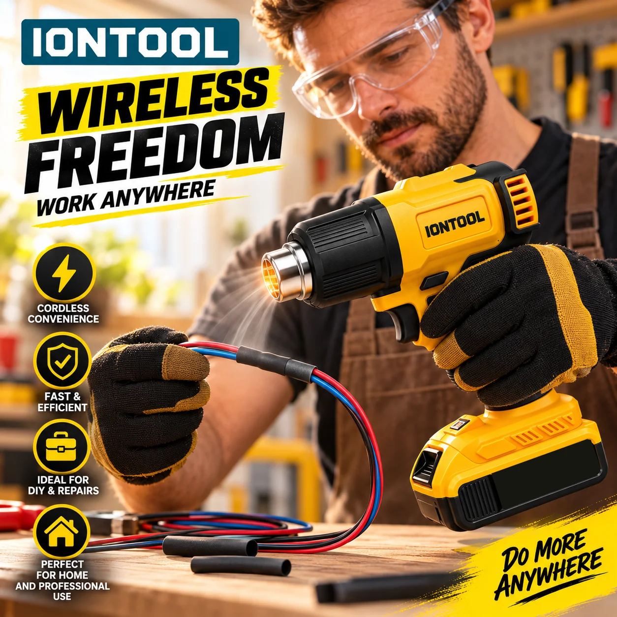 IONTOOL 550 ℃   Draadloze warm - Cordless Heat Gun For Shrink Tubing recensie en prijs