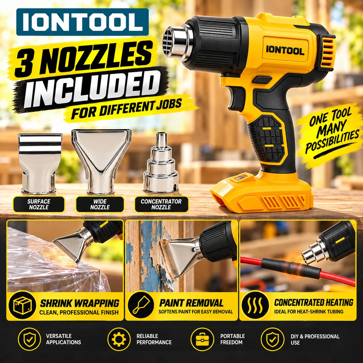 IONTOOL 550 ℃   Draadloze warm - Cordless Heat Gun For Shrink Tubing recensie en prijs
