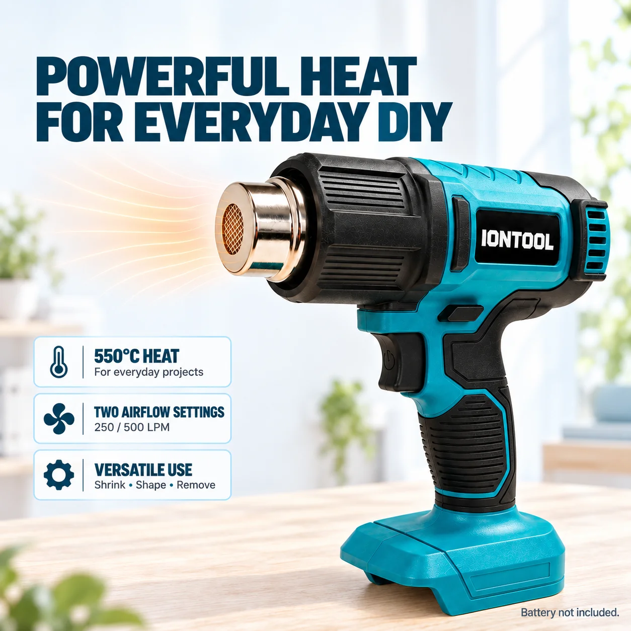 IONTOOL Draadloze Heteluchtpis - Cordless Heat Gun For Shrink Tubing recensie en prijs